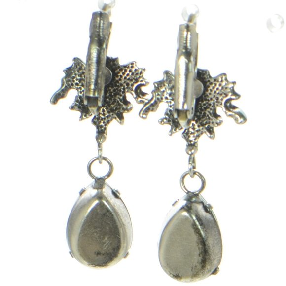 Kirks Folly Enchanted Forest Green Man Tears Leverback Earrings - Picture 6 of 6